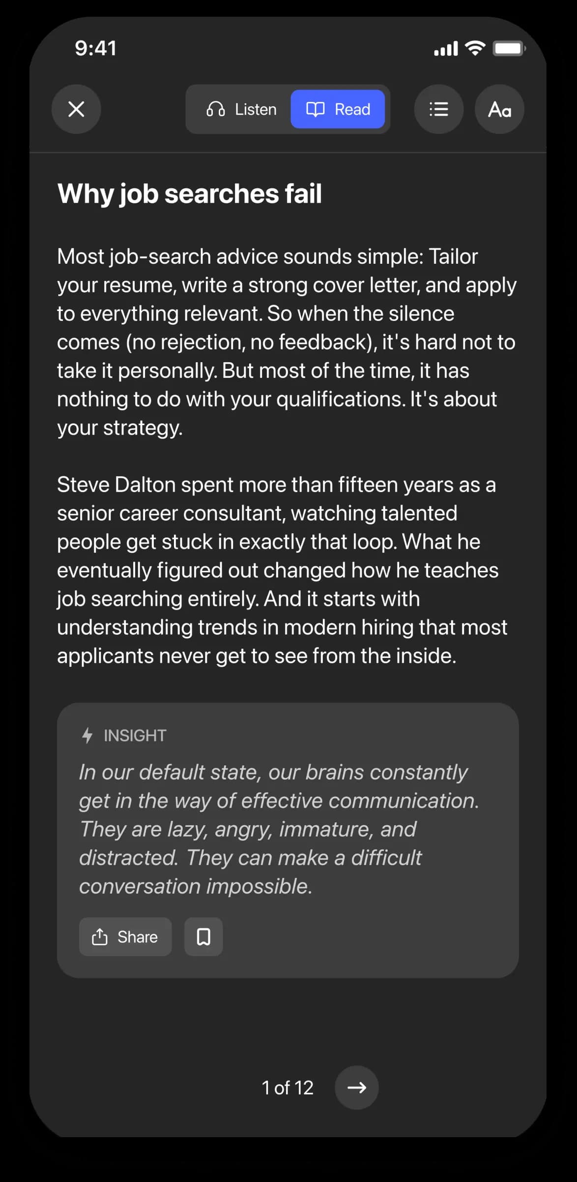 Senzo text summary reader